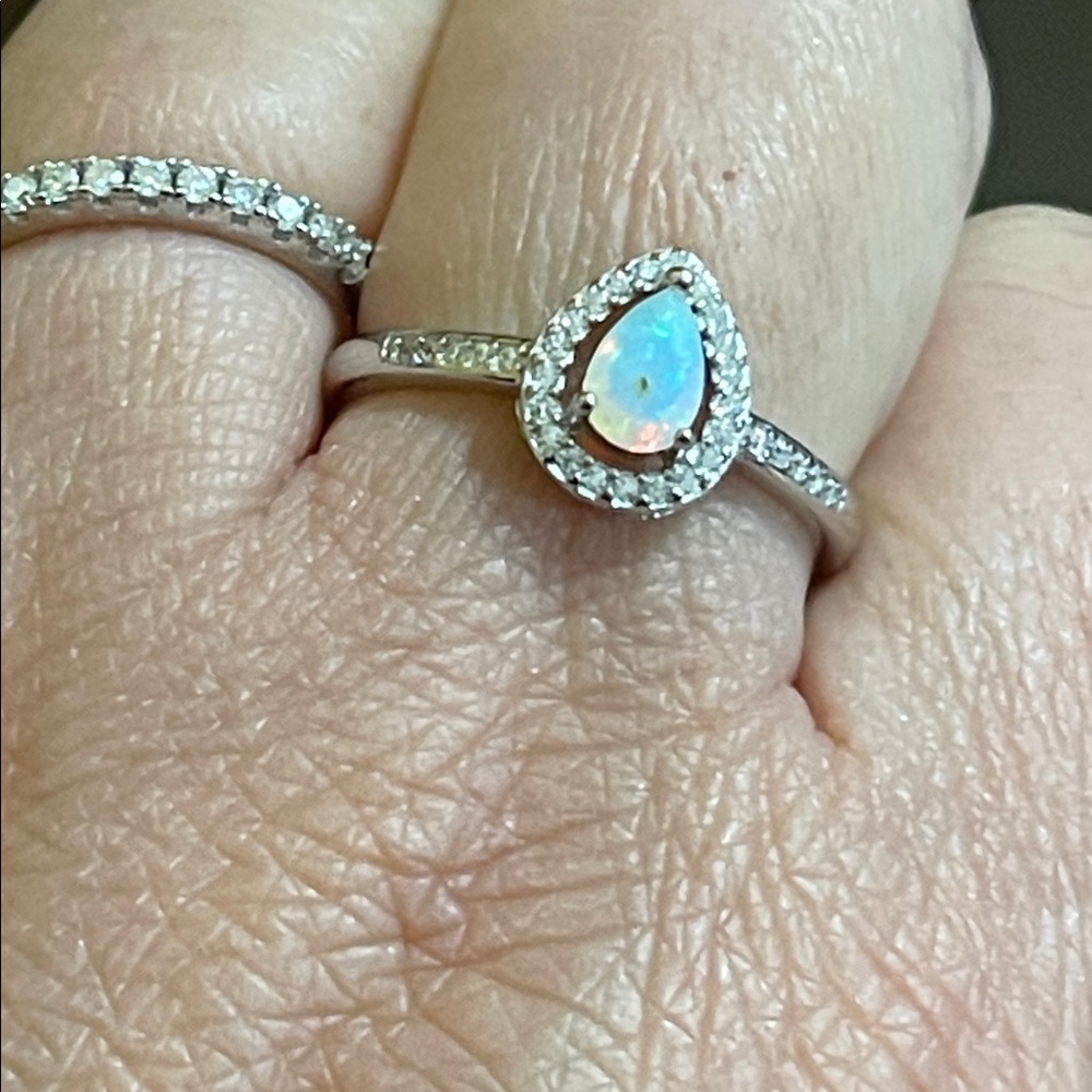 Stunning Natural Fire Opal Ring in 925 Sterling Silver Size 8 - Picture 7 of 12